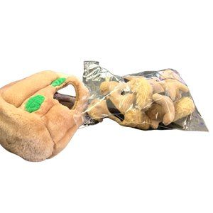Outward Hound Tree Trunk Stump Log Plush Lot of 5 4 squirrels Holes